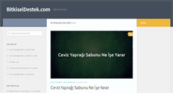 Desktop Screenshot of bitkiseldestek.com